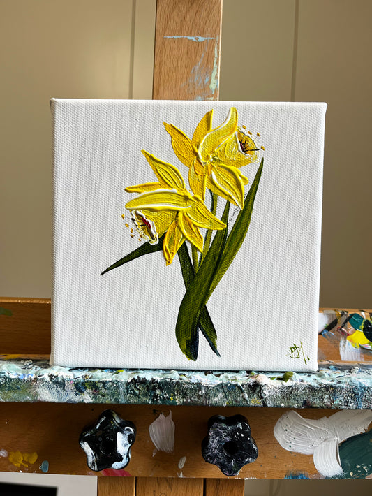 'March Birth Fleur Daffodils' #1699mockup roslynmary art.