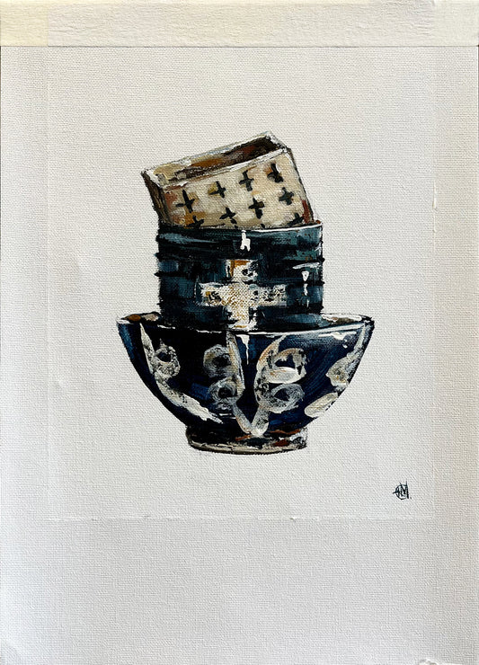 'Pondering Many Things' #1850b roslynmary art.