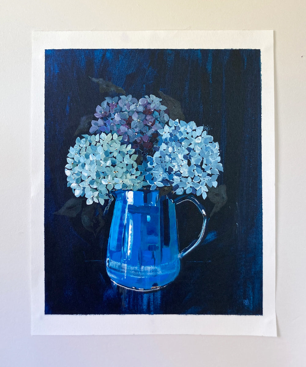 'Electric Hydrangeas' #201 roslynmary art.