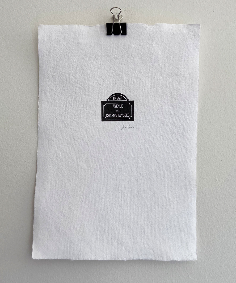 'Champs Élysées Paris' French Letter Co. roslynmary art.