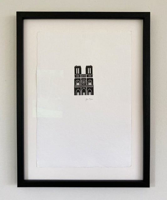 'Notre Dame Paris Framed' French Letter Co. roslynmary art.
