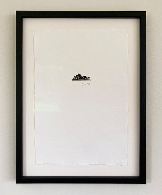 'Sydney Opera House Framed' French Letter Co. roslynmary art.
