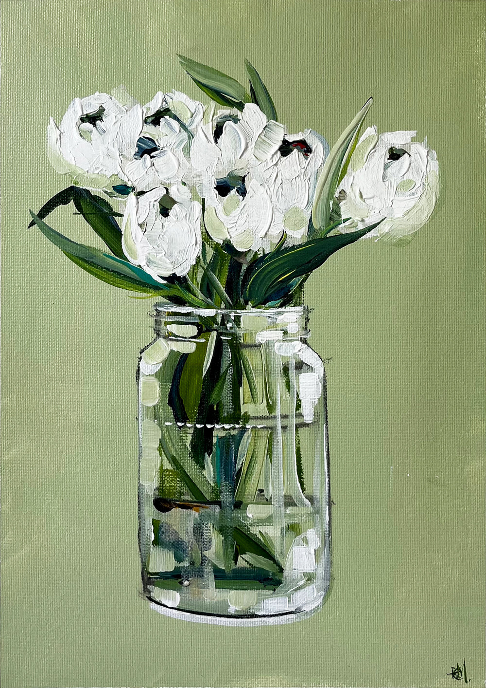 'Green and Happy' #1379 roslynmary art.