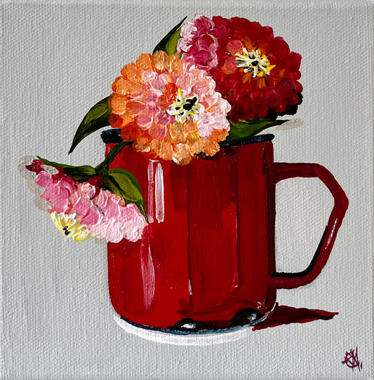 'Zinnia Tea' #1661 roslynmary art.