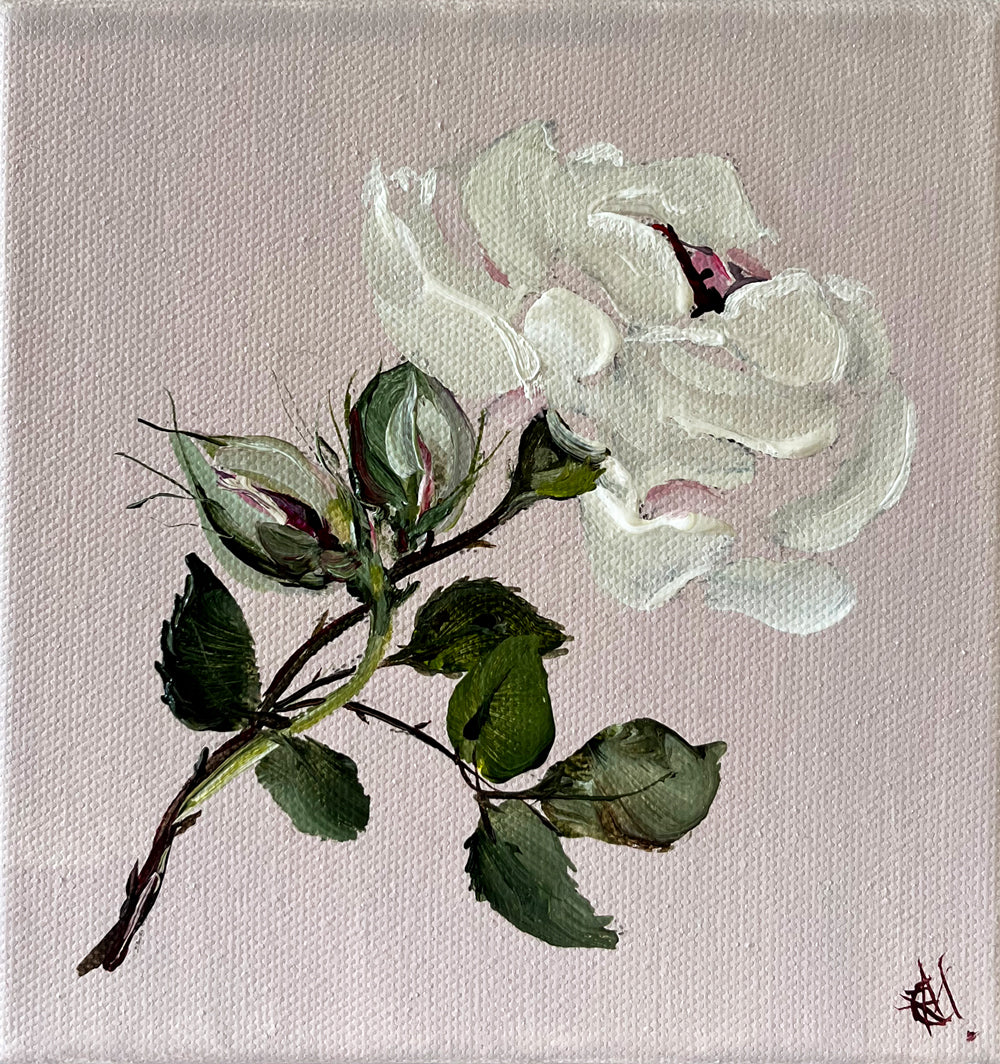 'June Birthday Fleur Rose' #1703 roslynmary art.