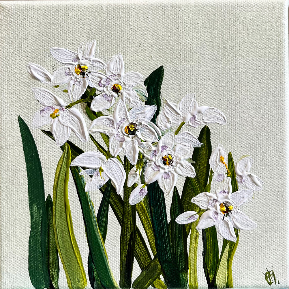 'December Birthday Fleur Narcissus' #1711 roslynmary art.