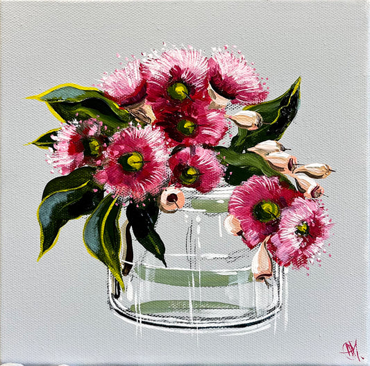 'A Pickled Cucumber Jar and Gum Blossom' #1735 roslynmary art.