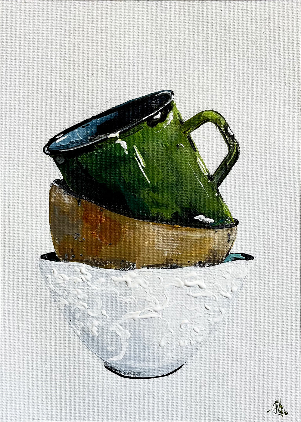 'Tree Earth and Leaves' #1842 roslynmary art.