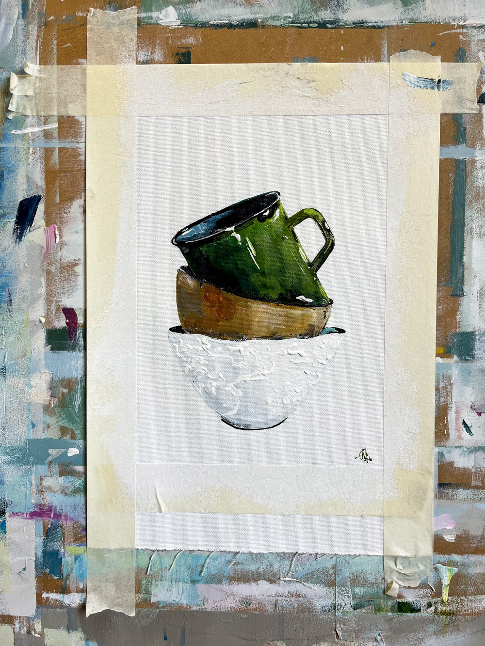 'Tree Earth and Leaves' #1842mockup roslynmary art.