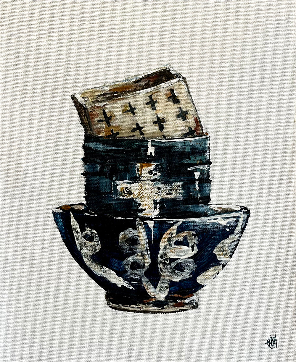 'Pondering Many Things' #1850 roslynmary art.