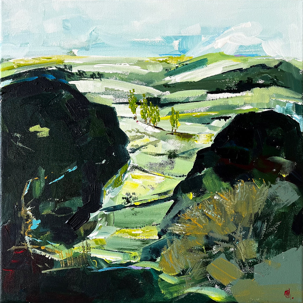 Landscape Painted in Acrylic on Stretched Canvas roslynmary art.