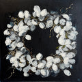 Painting of Wreath of Dried Honesty Painted in Acrylic on Cotton Canvas roslynmary art.