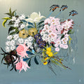 Painting of Native Flower Bouquet Painted in Acrylic on Stretched Canvas roslynmary art.