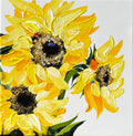 Painting of Sun Flowers Painted in Acrylic on Stretched Canvas roslynmary art.