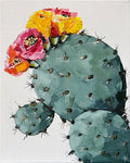 Painting of Flowing Cactus Painted in Acrylic on Stretched Canvas roslynmary art.