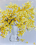 Painting of Golden Wattle Painted in Acrylic on Stretched Canvas roslynmary art.