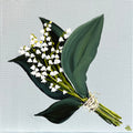 Painting of White Snow Drops Painted in Acrylic on Stretched Canvas roslynmary art.