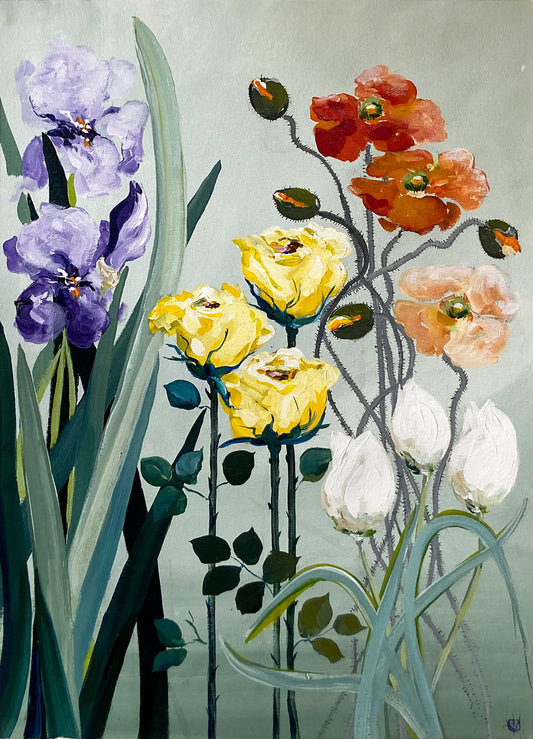 'Spring Garden' #870 roslynmary art.